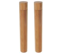 Générique Tube de Stockage pour Affiches et Documents en Bambou Lot de 2 Tubes Cylindriques Bouchons Hermétiques pour Rangement et Expédition Polyvalents