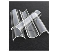 Générique Tube en Verre de Quartz Transparent Demi-Rond, Profil incurvé | Finition givrée transparente ; Diamètres Ø10-Ø100 mm ; Applications à haute température(40 x 2.5 x 100mm/1.57x0.10x3.94")