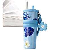 Générique Tumbler En Métal 710 ml Réutilisable Avec Couvercle Et Paille