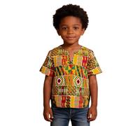 Générique Tunique Grande Taille pour Garçons Chemise Ample décontractée Dashiki Classique Africaine pour Enfants garçons Filles Pull Long Cardigan Garçons 1-6 Ans