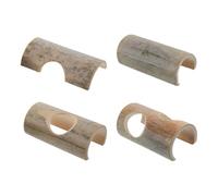 Générique Tunnel en Bambou pour Hamsters Nains et Cochons d'Inde 4 Pièces, Cachette Arbre sans Odeur, Accessoire Cage Stimulant L'exploration et Jeu Interactif