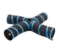 Générique Tunnel pour Chats à 4 Voies Noir et Bleu 25 cm Polyester,Jeux & Jouets,Jeux de Plein air,Tentes & Tunnels d'activités,Noir,0.68 KG,172187