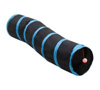 Générique Tunnel pour Chats en Forme de S Noir et Bleu 122 cm Polyester,Jeux & Jouets,Jeux de Plein air,Tentes & Tunnels d'activités,Noir,0.42 KG,172185