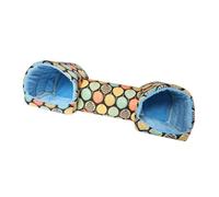 Générique Tunnel pour Hamster, Cachette, Accessoire de Cage Chauffante, Habitat, Tunnel, Grotte Douce pour Petits Animaux, Planeur à Tête Courte, Gerbille, Rat, Feuille Bleue