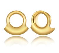 Générique Tunnels d'Oreille en Acier Inoxydable Selle 8-25mm - 2 Pcs Expanseur de Jauge en Titane Acier pour Élargissement d'Oreilles, Bijoux d'Oreille Anti-Allergiques(Gold,22mm (7/8"))