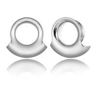 Générique Tunnels d'Oreille en Acier Inoxydable Selle 8-25mm - 2 Pcs Expanseur de Jauge en Titane Acier pour Élargissement d'Oreilles, Bijoux d'Oreille Anti-Allergiques(Silver,22mm (7/8"))