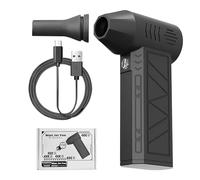 Générique Turbo Blower, Portable Outdoor Fan Compressed Air Dust, Handheld Portable Drying Machine, 3 Gear Adjustable Cleaning Accessories, Dryer for Computer, PC and Electronics, 14.3x9.3x3.9cm