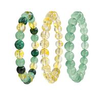 Générique Turquoise Bead Bracelet - Natural Stone Casual Jewellery | Turquoise Bracelet Elastic String Natural Stone Bead Jewellery For Meditation Commuting Travel Wedding Gift Wear