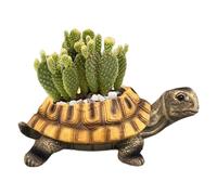 Générique Turtle Planter - 6.3 inch Resin Animal Decor Pot | Cute Cactus Plant Pot, Decorative Garden Planter for Indoor Home Office, Bedroom Desk Shelf and Windowsill Decor