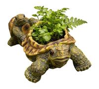 Générique Turtle Planter Pot, Decorative Garden Vase System, Cute Animal Flower Container Set, Outdoor Indoor Display Pot, Balcony Patio Porch Use, Living Room Kitchen Entryway Shelf Decor
