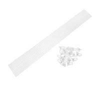 Générique Tuteurs Transparents en Acrylique 40 Cm, Lot de 10 Set de Bâtonnets 10 Pinces pour Orchidées, Support pour Plantes D’intérieur et Jardin, Clips Stables pour Fixation de Branches,