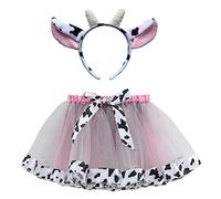 Générique Tutu Danse Classique Fille Ensemble Jupe Bandeau, Costume Ballet Élégant Fête, Tenue Spectacle Enfant Mignonne, Vêtement Récital Doux(Grey, 4-6 Years)