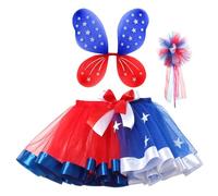 Générique Tutu Danse Classique Fille Jupe Double Épaisseur, Costume Ballet Récital Scène, Tenue Spectacle Enfant Élégante, Vêtement Fête Danseuse(Red, 5-8 Years)