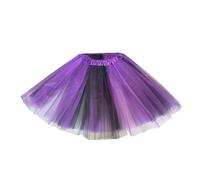 Générique Tutu Femme 3 Couches Tulle - Jupe Ballerine Adulte Adolescent Totem Rétro Années 80 - Jupe en Résille Patchwork Multicolore Sexy Costume pour Fête Halloween Carnaval