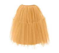 Générique Tutu Femme Jupe Tutu Carnaval Jupes Vintage Élastique Christmas Dress Spectacle Bouffante Jupe Danse Dress Classique pour Les Banquets De Noël Jaune One Size
