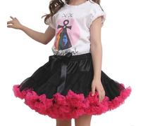 Générique Tutu Jupe Fille Toutes Saisons en Couches Tulle Maille Gâteau Flou De Danse Princesse Ballet Fête Costume Adapté pour Enfants Idéal pour Les Occasions La Portée Quotidienne D