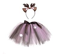 Générique Tutu Jupes Fille Jupe Short Fille Chic gonflé à Motif de cerf Mignon pour de Princesse fête de Carnaval et Gala Costumes de Carnaval