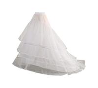 Générique Tutu Jupon de Mariée Extra Large Traîne Trois Couches Deux Cerceaux Acier Ceinture Élastique Tulle Rigide Événements Représentations