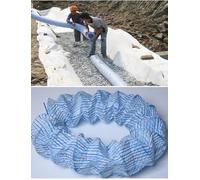 Générique Tuyau de Drainage français ondulé en Fil d'acier de 20 cm, Tube de Drainage perforé à Infiltration Souple for terrasse/extérieur/Cour(1800cm/59.1ft)