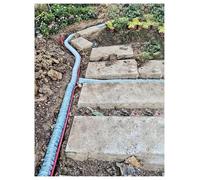 Générique Tuyau de Drainage français ondulé perforé, Extensible de 1 à 20 mètres, Tube de Drainage Souterrain à Infiltration Souple for aménagement paysager/Jardin/terrasse(100mm,1 Meter)