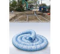 Générique Tuyau de Drainage français perforé Professionnel - Drainage paysager ondulé for la Cour, l'imperméabilisation du sous-Sol et Le ruissellement des descentes pluviales(16.4ft/500cm)