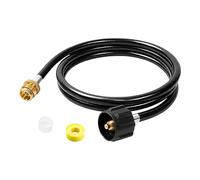 Générique Tuyau De Réservoir De Propane, Adaptateur D'extension Flexible, 185x0,6x0,6 Cm, Tuyaux De Régulateur De Grillades À Gaz, Tuyau D'adaptateur De Propane, Fuite, pour Cuisson De Camping-Car.