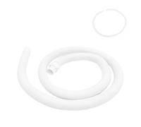 Générique Tuyau de Vidange Épais en PVC 2 Mètres avec Collier de Serrage Acier pour Machine à Laver Automatique Flexible et Étanche Accessoire de Remplacement pour Installation Domestique