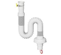 Générique Tuyau de vidange Flexible, Tuyau d'évier Extensible for Cuisine, Salle de Bain, Tube de Siphon ondulé for lavabos, cuves à Linge, Tube d'égout Facile à Installer(White,1pcs)