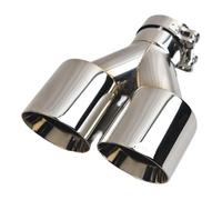 Générique Tuyau d'échappement Embout D'échappement Double, Entrée 2.4, Sortie .3 Pouces, Longueur 8, Embouts Polis en Acier Inoxydable 304, Épaisseur 1.2mm(IN60-OUT89mm)