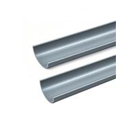 Générique Tuyau Demi-Rond PVC Premium, Ø 2-31,5 cm, rigole en U Robuste | Tuyau d'alimentation en eau et de drainage, dur et épais for la plomberie et l'extérieur(Grey,9.0x0.4x100cm)