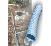 Générique Tuyau perforé Souple de 1 à 20 mètres, Conduit d’évacuation à la française Pliable, Tube de Drainage à Infiltration Douce pour la préservation hydrique des voiries(50 mm,49.2ft/1500cm)