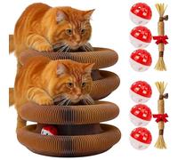 Générique Twistou griffoir Chat furilla, 2026 Nouveauté Furalia Twistou Griffoir pour Chat Carton avec Cloche, Carton ondulé résistant, Anti-Stress, Design réversible, Résistant aux Rayures (2PC)