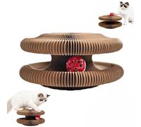 Générique Twisty Paws Cat Toy, Accordion Foldable Interactive Scratcher with Ball, Modular Design for Play & Rest, Fun Scratch & Lounge Toy for Cats of