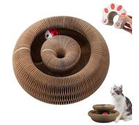 Générique Twisty Paws Cat Toy, Scratching Cat Toys, Magic Organ Cardboard Cat Toy, Foldable Magnetic Cardboard Cat Scratcher with Ball, Honeycomb Interactive Cat Toys for Indoor Cats (1pc)