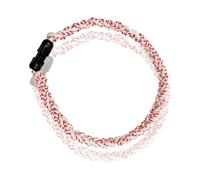 Générique Two Color Three Braided Rope Baseball Necklace, Tornado Design Baseball Necklace with Number Pendant for Boys and Athletes (White,No numbers)