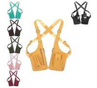 Générique Two-Compartment Crossbody Chest Bag,Adjustable Strap Anti-Theft Pack for Hiking,Daily Travel Essentials Organizer (Yellow)