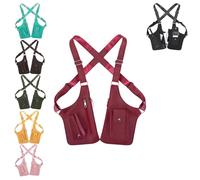 Générique Two-Compartment Crossbody Chest Bag,Adjustable Strap Anti-Theft Pack for Hiking,Daily Travel Essentials Organizer (Red)