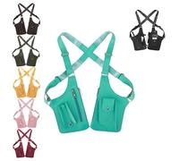 Générique Two-Compartment Crossbody Chest Bag,Adjustable Strap Anti-Theft Pack for Hiking,Daily Travel Essentials Organizer (Light Green)