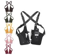 Générique Two-Compartment Crossbody Chest Bag,Adjustable Strap Anti-Theft Pack for Hiking,Daily Travel Essentials Organizer (Black)