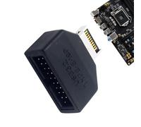 Générique Two Port Expansion Adapter, Front Panel, Type A Type C, Black, Internal Header Converter, Easy Extension for Motherboard Cable Management, PC Data Transfer, Computer Use