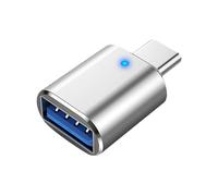 Générique Type C to usbAdapter - Fast Data Transfer 5Gbps, Male to usb3.0 Female Converter, Driverless usbAdapter, LED Breathing Light Aluminum Alloy Adapter | for Laptop PC Charger Power Bank