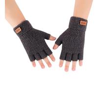 Générique Type Thermique Demi Doigt Gants Hommes Hiver vélo Cyclisme Usage Quotidien Polyvalent épais tricoté Gants