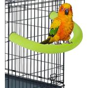 Générique U Shape Parrot Perch Stand - Heavy Duty Dual- Parrot Cage Stand | Features Permanent Heat-Fused Quartz Sand to Prevent Coating Shedding, Balanced Claw Grooming | for Cockatiels