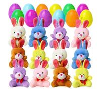 Générique Œufs de Pâques Garnis pour - 12 Pièces Poupées Miniatures en Peluche - Remplissage pour Sachets Cadeaux - Pour Anniversaire Événements à Thème Salle de Jeu Chambre Salle de Séjour Maison et
