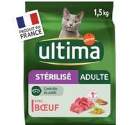 générique Ultima - Croquettes Chat Stérilisé Adult Boeuf 1.5Kg - Lot De 3