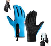 Générique Ultimate Waterproof & Windproof Thermal Gloves, Upgraded Thermal Glove with Touch Screen, Waterproof & Windproof Unisex (Light Blue)