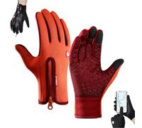 Générique Ultimate Waterproof & Windproof Thermal Gloves, Upgraded Thermal Glove with Touch Screen, Waterproof & Windproof Unisex (Orange)