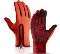Générique Ultimate Waterproof & Windproof Thermal Non-Slip Gloves, Winter Touchscreen Glove for Men and Women, Winter Motorcycle Bike Gloves (Orange,L)