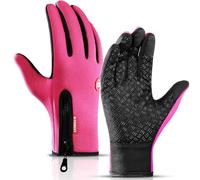 Générique Ultimate Waterproof & Windproof Thermal Non-Slip Gloves, Winter Touchscreen Glove for Men and Women, Winter Motorcycle Bike Gloves (Pink,XL)