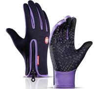 Générique Ultimate Waterproof & Windproof Thermal Non-Slip Gloves, Winter Touchscreen Glove for Men and Women, Winter Motorcycle Bike Gloves (Purple,S)
